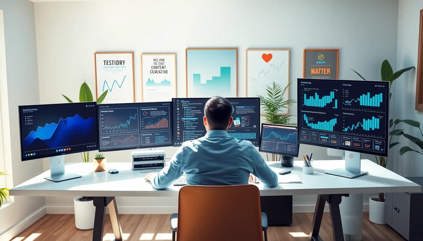Engaging professional workspace showcasing online marketing concepts at https://vj88.online/ for digital strategies.