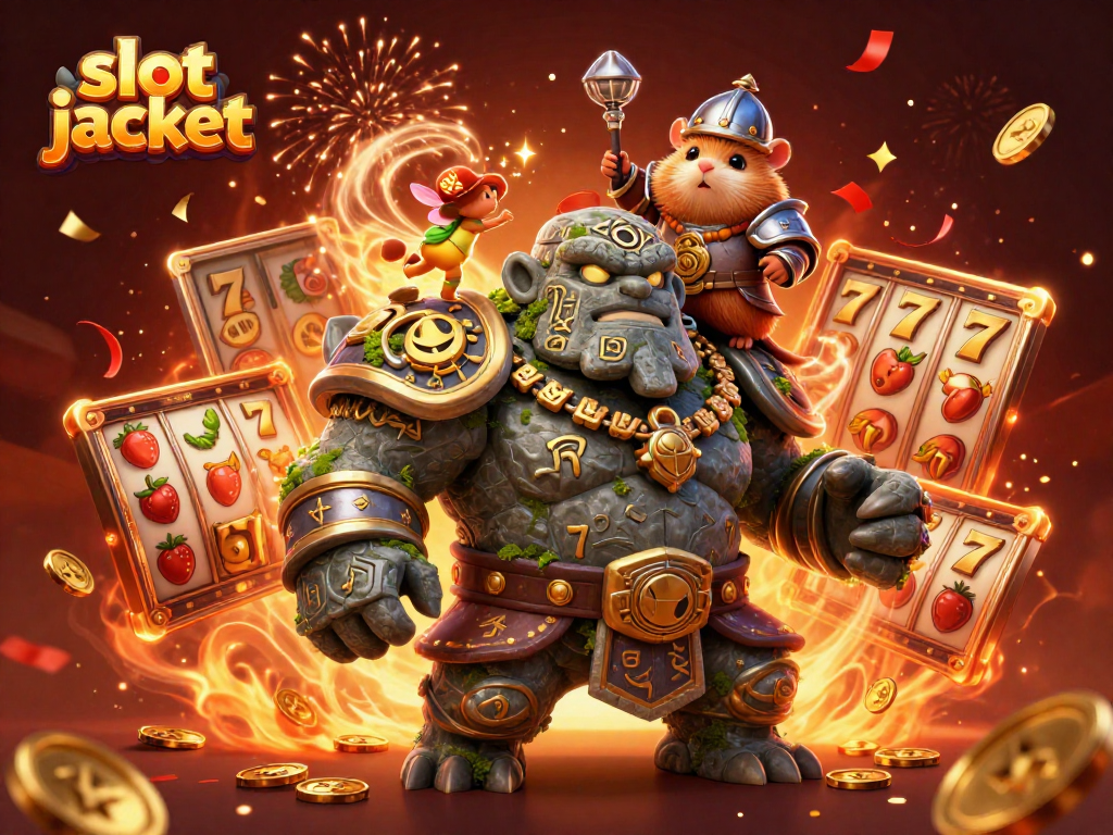 Experience the thrill of slot jackpot wins with our dynamic 3D casino illustration.