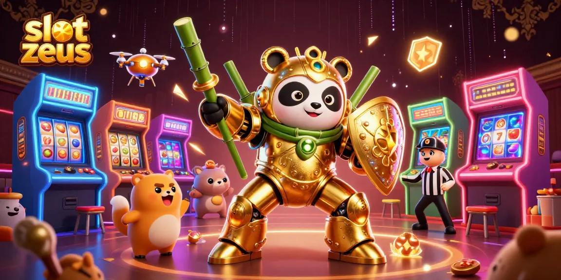 Win big with slot zeus in this action-packed 3D gaming illustration featuring vibrant casino elements.