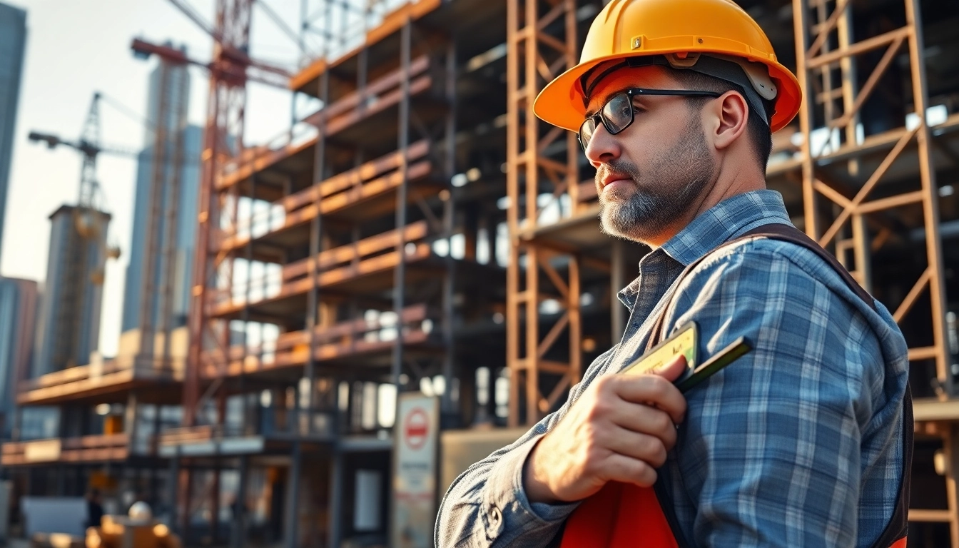 New York City Commercial General Contractor measuring progress on an urban construction site.