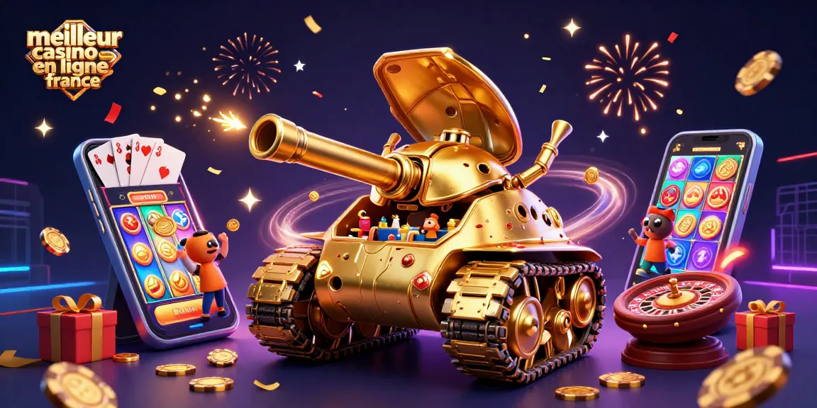 Jouez au meilleur casino en ligne en France avec cette illustration dynamique de jeux de casino.