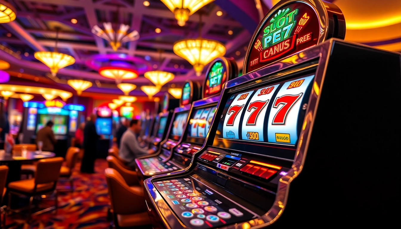 Nikmati pengalaman permainan Slot77 yang mendebarkan di kasino modern dengan mesin slot berkilau.