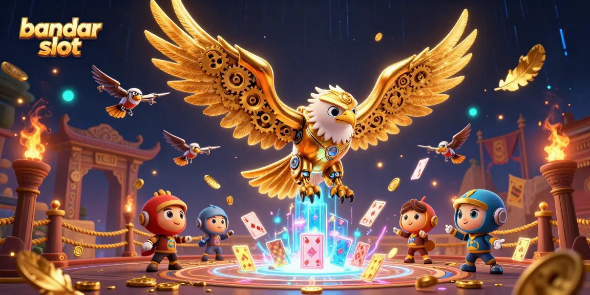 Menangkan jackpot di bandar slot dengan ilustrasi yang kaya akan detail permainan dan atmosfer.