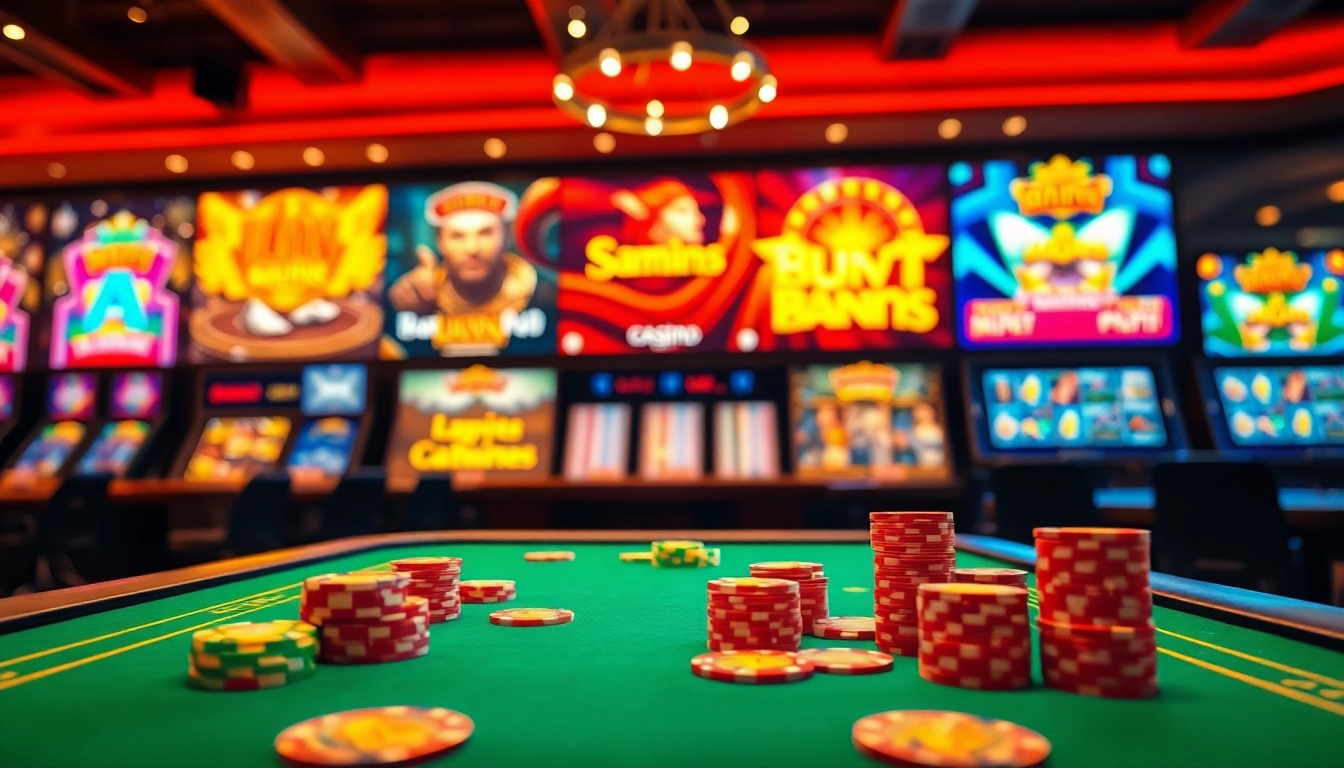 Experience the thrill of Non gamstop casino Uk with vibrant gaming tables and colorful chips.