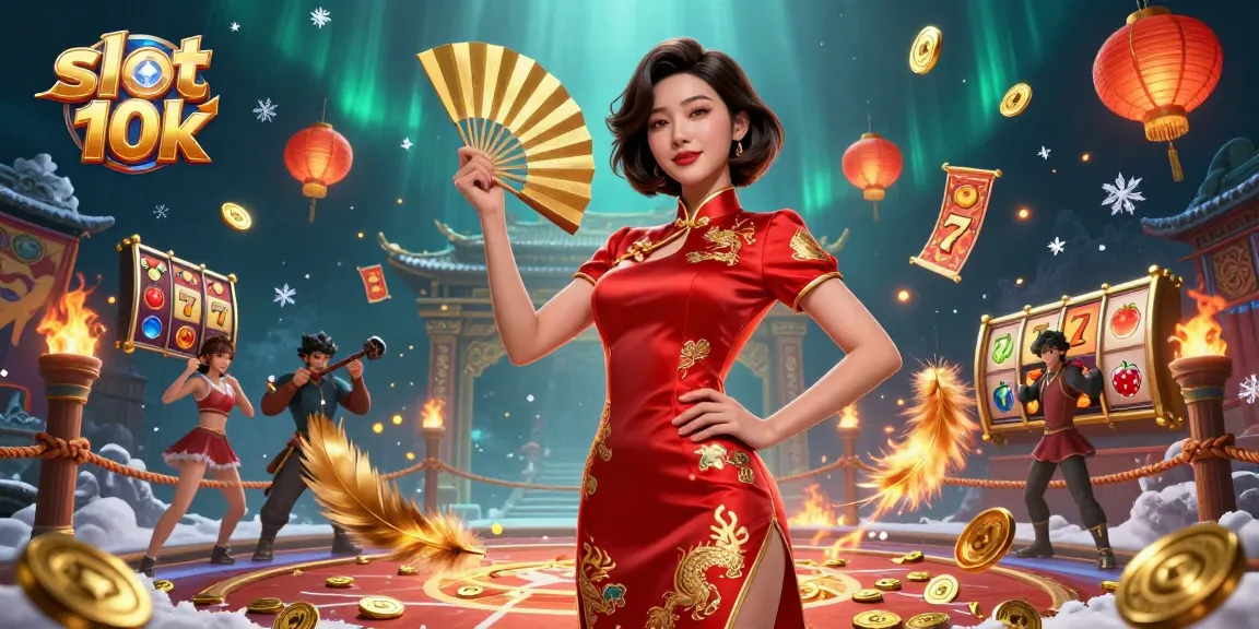 Experience thrilling gameplay with slot 10k, featuring vibrant characters and dynamic casino elements.