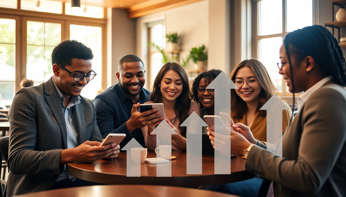 日本人フォロワー 購入に熱心な人々が交流するカフェの場面。