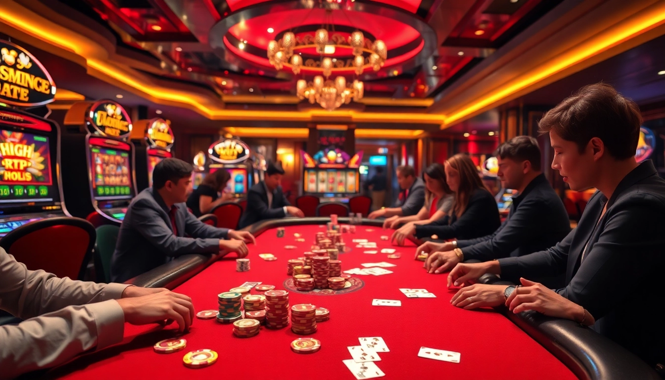 Experience thrilling gameplay with high RTP Pragmatic Play slots in a luxurious casino setting.