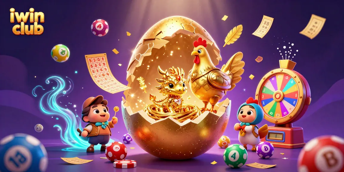 Experience the thrill of gaming at iwin club, where a glorious golden dragon emerges amidst vibrant lottery elements.