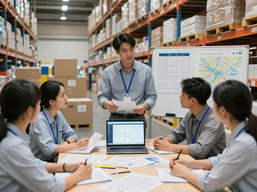 Teilladung Transport von Dortmund in einem modernen Logistikzentrum mit engagiertem Team bei der Planung.