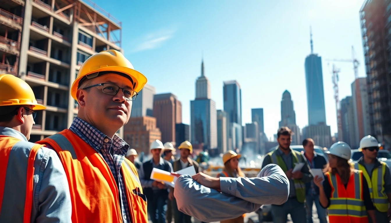 New York Commercial General Contractor managing a construction project in an urban environment.
