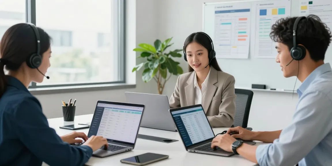 IT support for small businesses team collaborating in a modern office, showcasing proactive technology management.