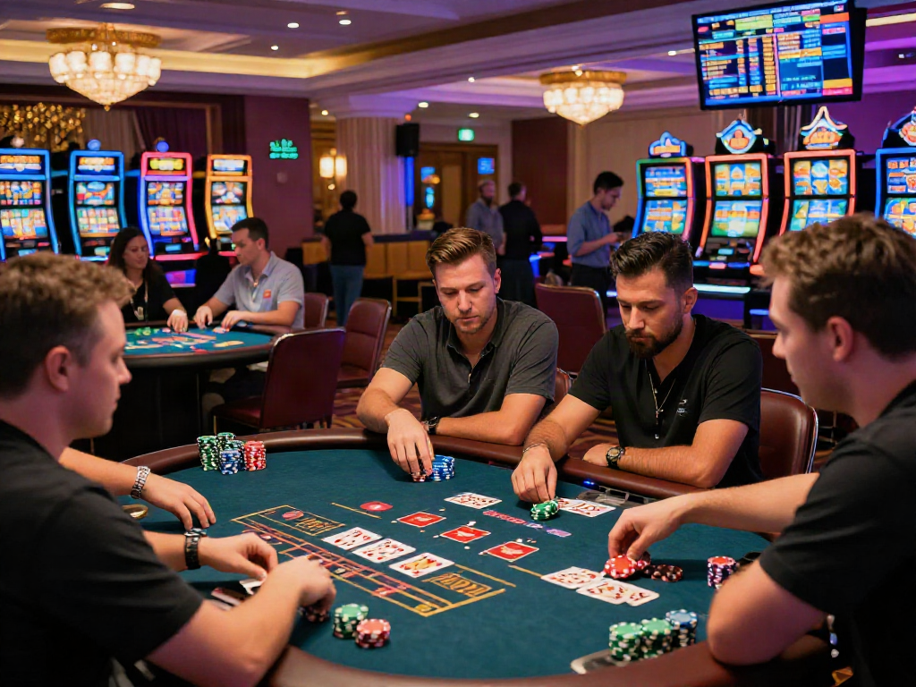 Exciting judi live casino environment showcasing players and dealers in action.