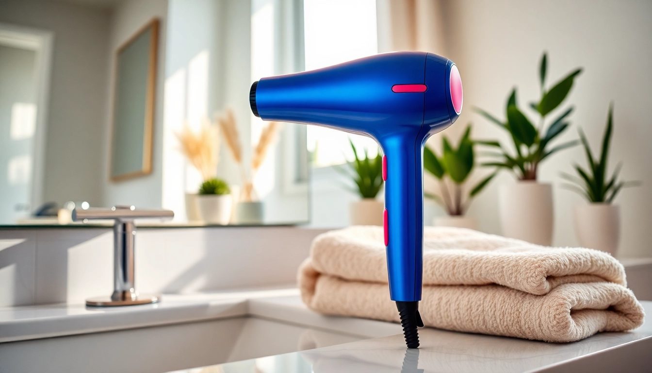 Use the ionic blow dryer’s powerful features for a professional-style finish on your hair.