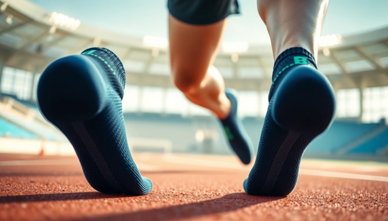 Run comfortably in performance running socks designed for maximum support and breathability.