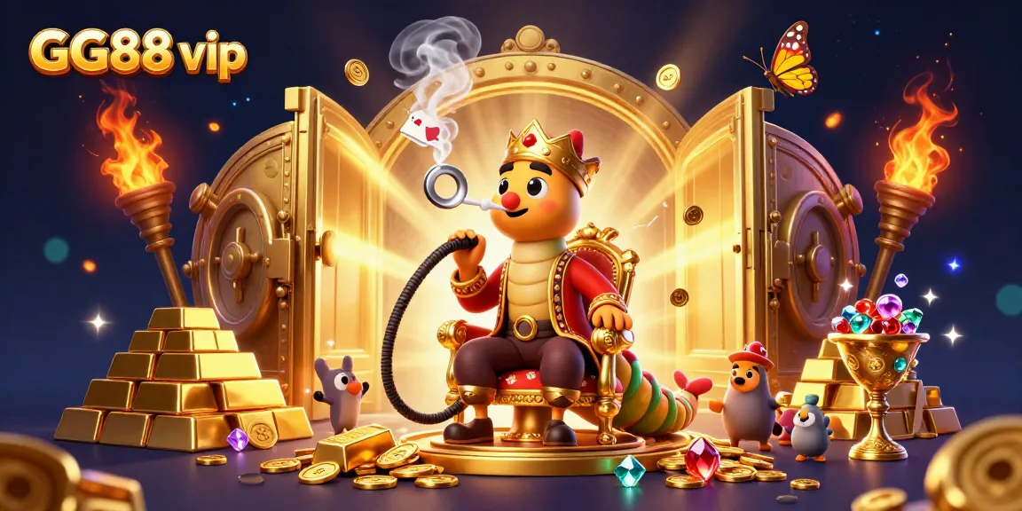 Experience the excitement of GG88 vip with a dazzling 3D illustration featuring vibrant casino elements.