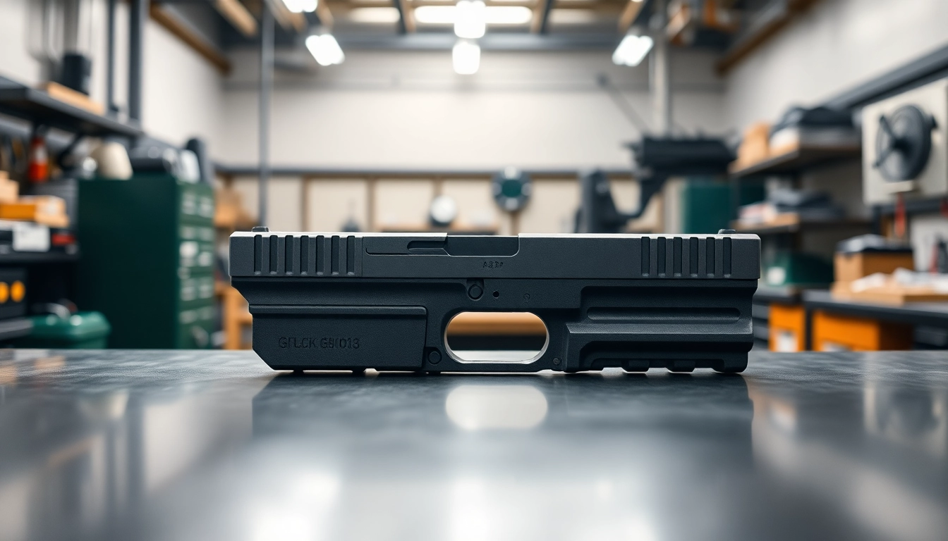 Showcase of the glock 19 gen 3 oem slide highlighting its design features and precision craftsmanship.
