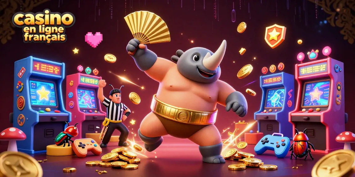 Amusez-vous avec un champion de sumo grillons de casino en ligne français illuminant la scène avec des pièces d'or.