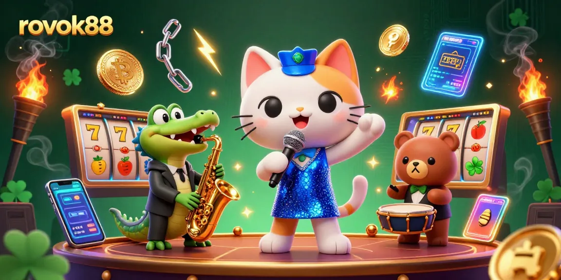 Experience the excitement of rokok88 casino with vibrant characters and dynamic gaming elements!