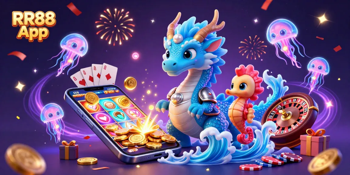 Experience the thrilling RR88 App with vibrant Dragon and Casino elements!
