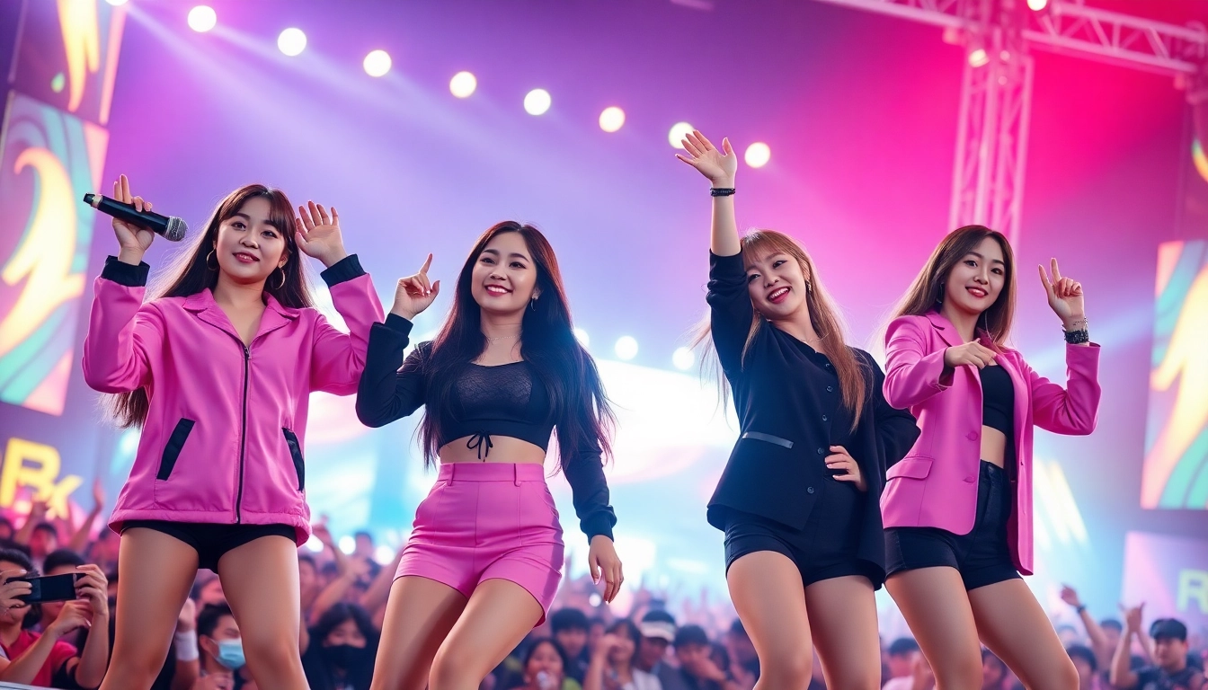 Capture of BLACKPINK members performing live, showcasing the latest Blackpink news and their vibrant energy.