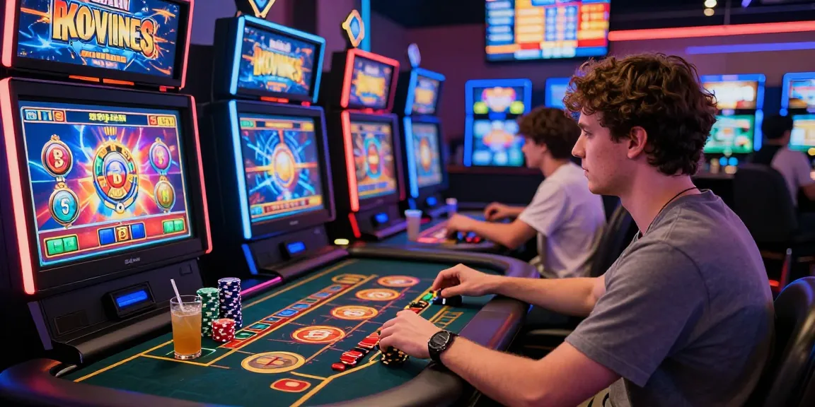Engaging live casino gaming scene highlighting slot deposit 5000 excitement with vibrant machines and focused player.