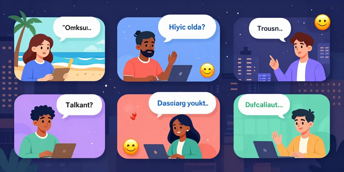 Engaging users participating in a lively spicy chat with animated features and colorful backgrounds.