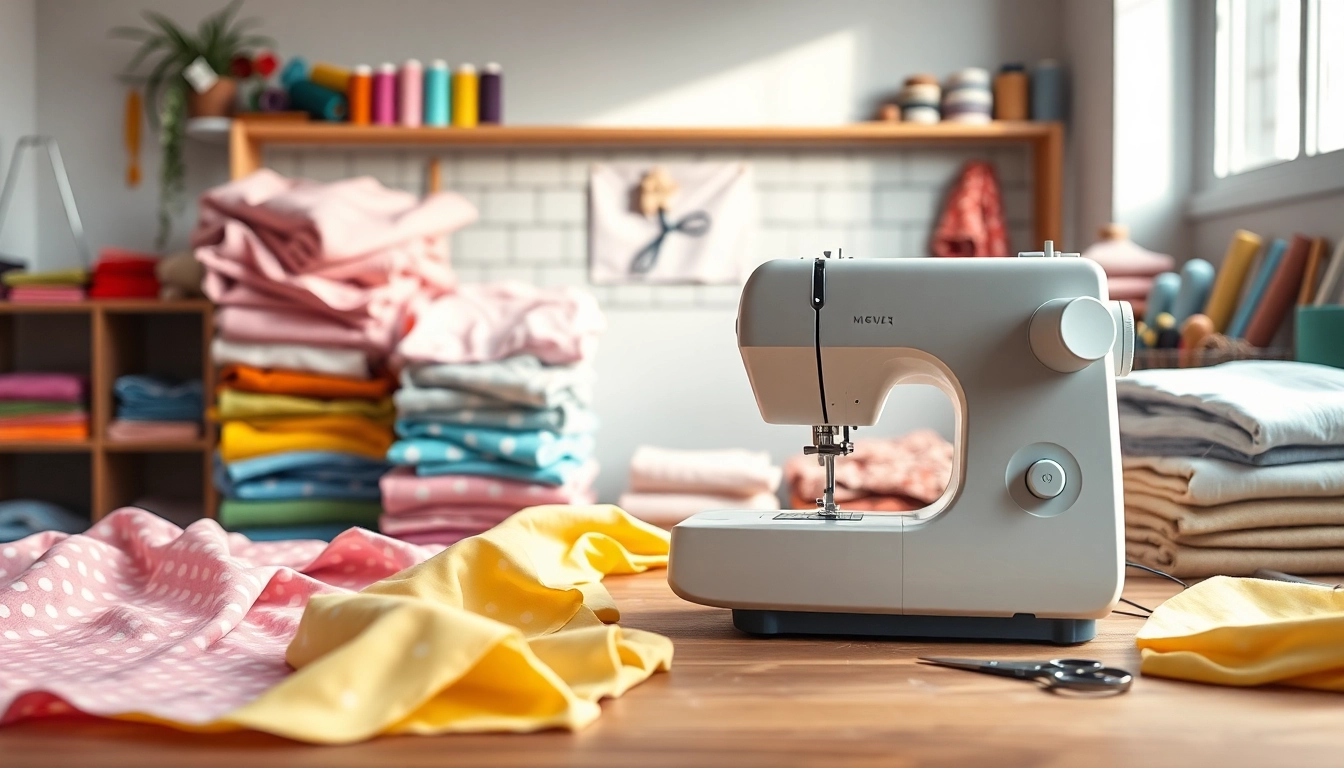 Begin met de stoffen voor naaien beginners in een gezellige naaiomgeving met kleurrijke materialen.