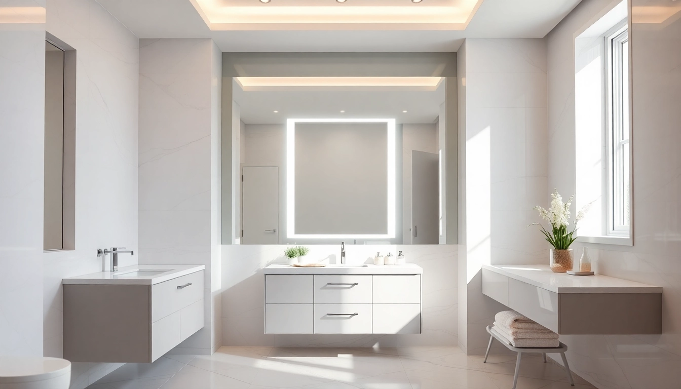 Enhance your space with a stylish bathroom cabinet with mirror and light, featuring elegant design elements.