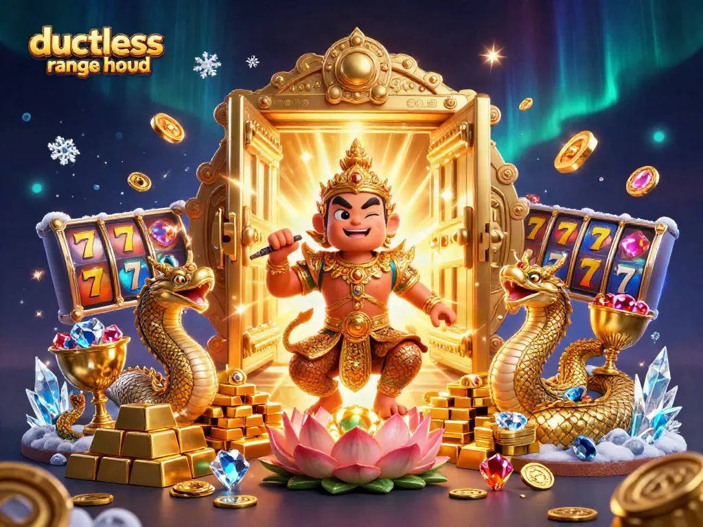 Engage with the ductless range hood scene featuring vibrant slot elements and a guardian, highlighting a fun casino experience.