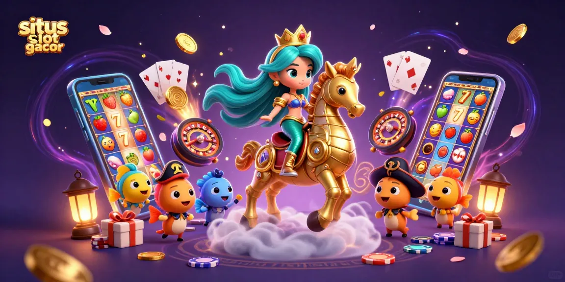 Experience the excitement of situs slot gacor with vibrant characters and dynamic slot game elements.
