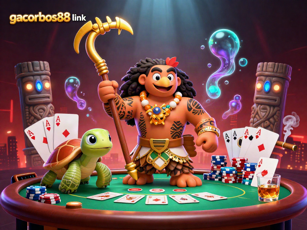 Experience thrilling gameplay with gacorbos88 link in an exciting poker scene with vibrant characters.