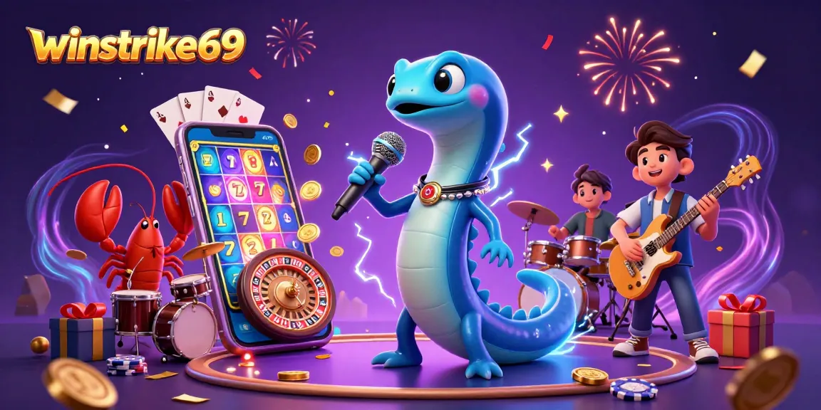 Experience the vibrant underwater casino show featuring winstrike69 with dynamic characters and gaming elements.