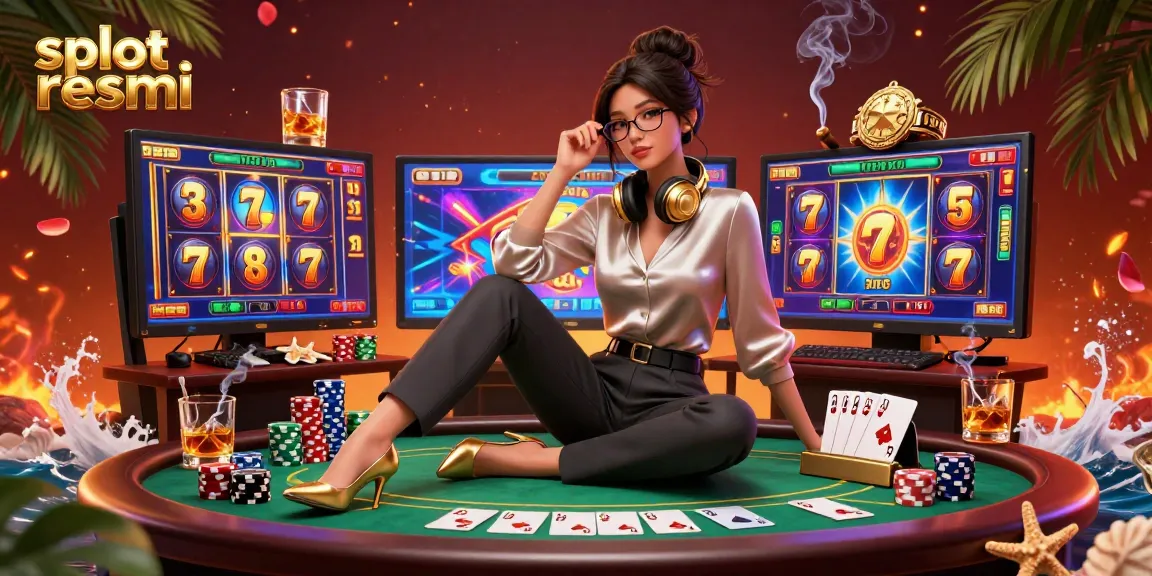 Tindakan menang dalam permainan slot resmi, menampilkan beberapa gulungan slot yang cerah dan elemen berwarna-warni.