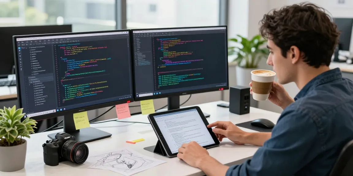 Developer customizing telegram中文 interface in modern workspace, showcasing coding tools and environment.