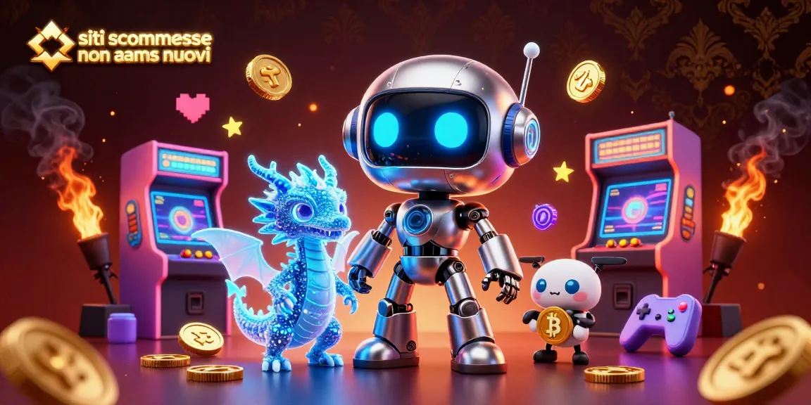 Scommettere anche nei siti scommesse non AAMS nuovi con un grafico animato di un robot 3D