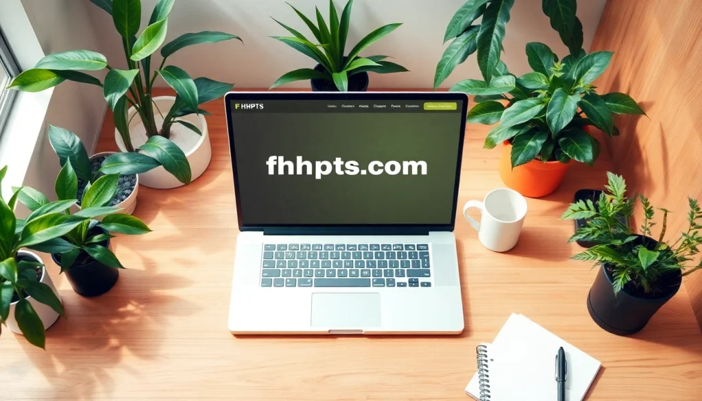 Engaging workspace featuring the website https://fhpts.com, perfect for enhancing productivity.