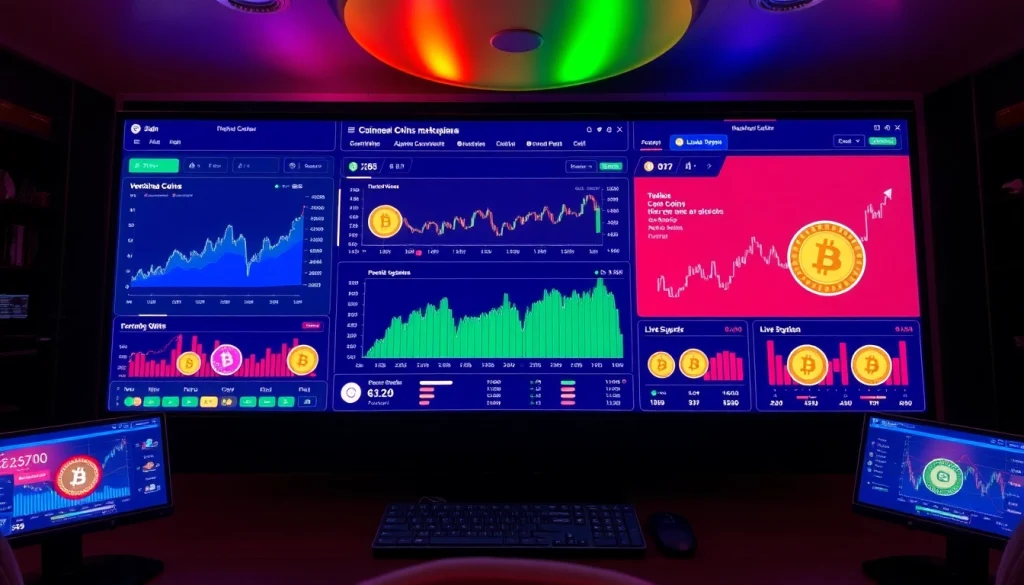 Explore trending coins listing with an engaging interface featuring real-time updates and priority support.