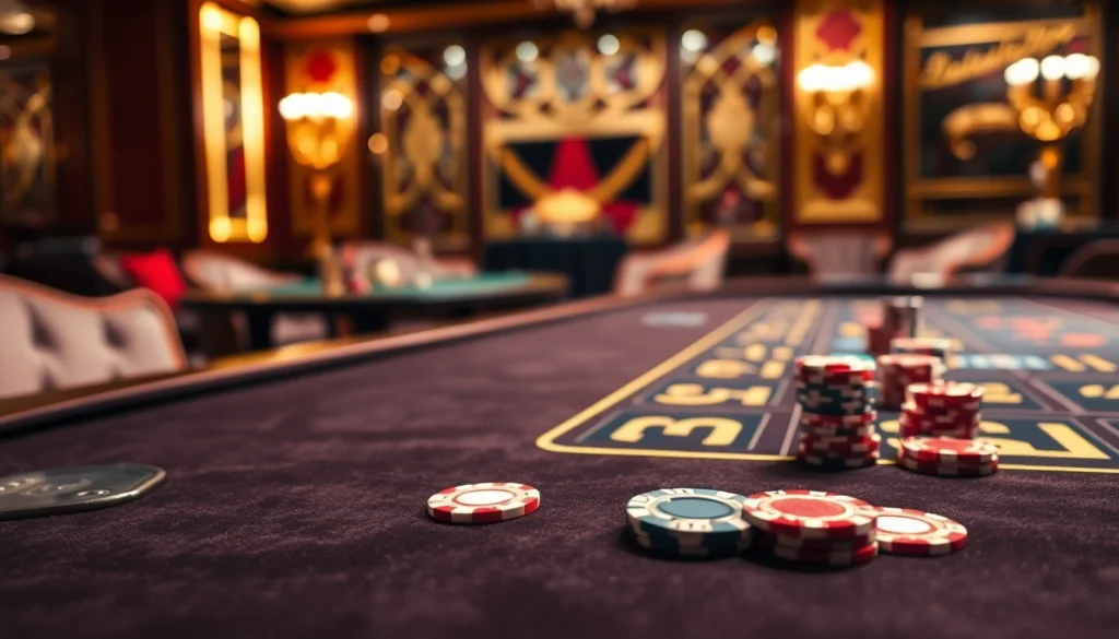 Permainan mewah luxury333 dengan meja judi elegan dan perabotan mewah.