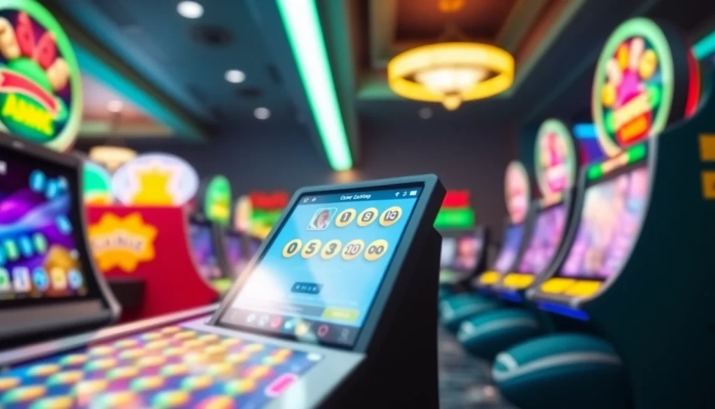 Menggambarkan bandar togel online dengan antarmuka permainan yang menawan dan digital.