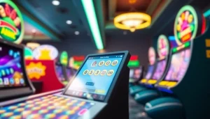 Menggambarkan bandar togel online dengan antarmuka permainan yang menawan dan digital.