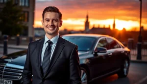 Experience professional Chauffeur Nottingham services with a luxury car and elegant chauffeur.