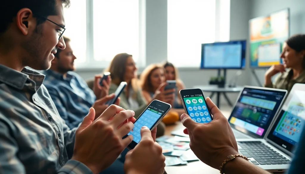 Menangkan togel online melalui pemain yang bersemangat dengan banyak tiket di latar belakang.