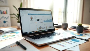 Analyze the Instagram smm panel metrics on a vibrant digital marketing workspace.