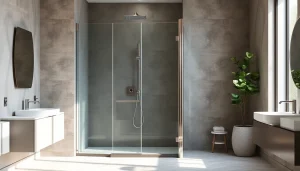 Découvrez la cabine de douche moderne de Sunny Showers France dans une salle de bain élégante.