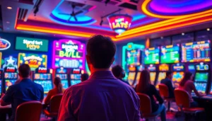 Menampilkan pengalaman bandar toto yang energik dalam suasana kasino modern.