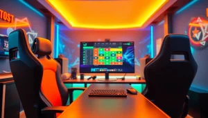 Join the exciting world of togel online resmi with a vibrant online gaming setup.