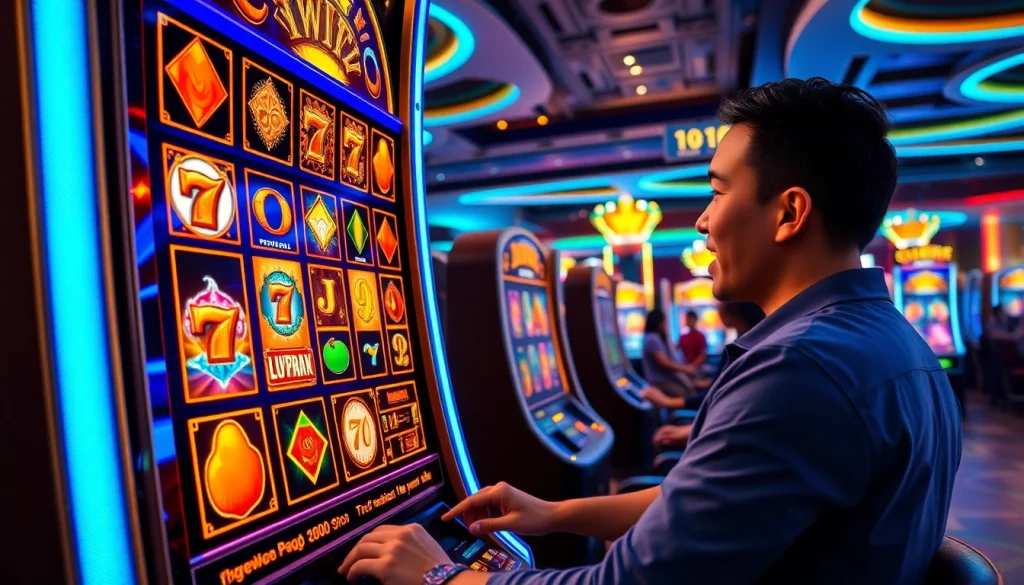 Rasakan keseruan bermain luxury777 slot di mesin kasino berwarna cerah.