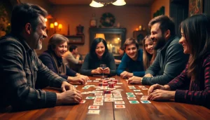 Engage with Ok rummy as players enjoy their game in a vibrant, cozy atmosphere filled with excitement.