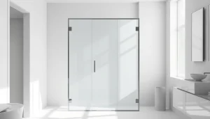 Installer une paroi de douche moderne avec un design élégant dans une salle de bain lumineuse.