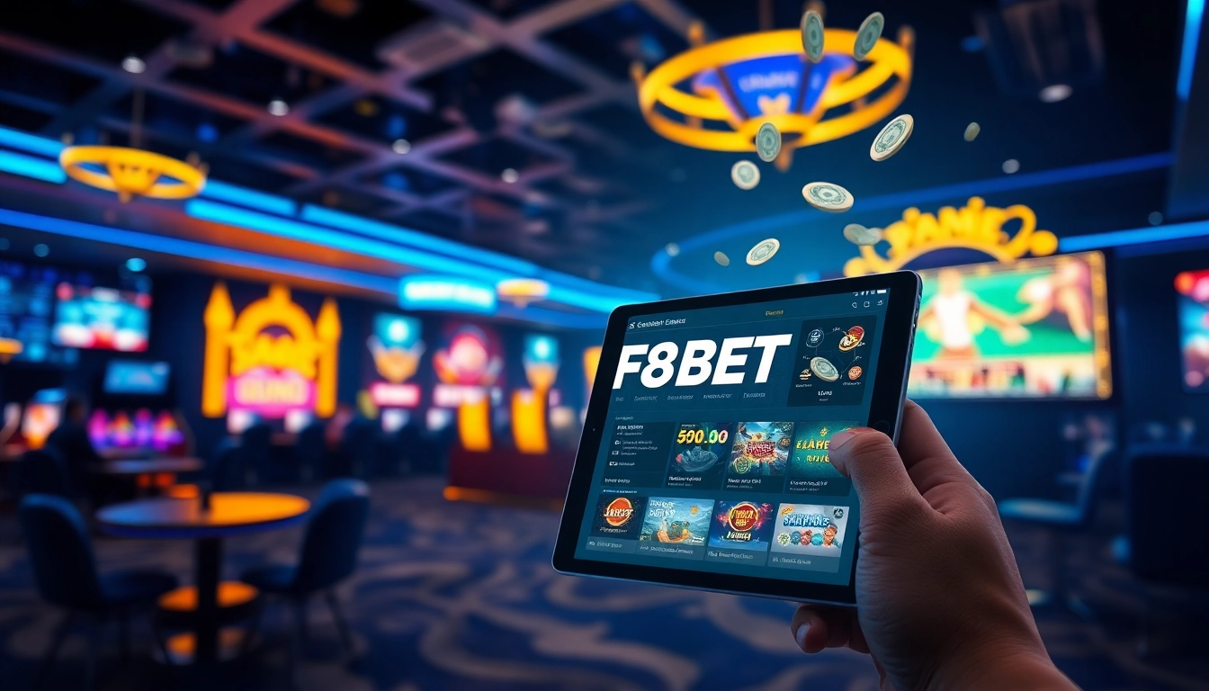 Experience the innovative F8BET online gaming platform showcasing vibrant casinos and sports betting.